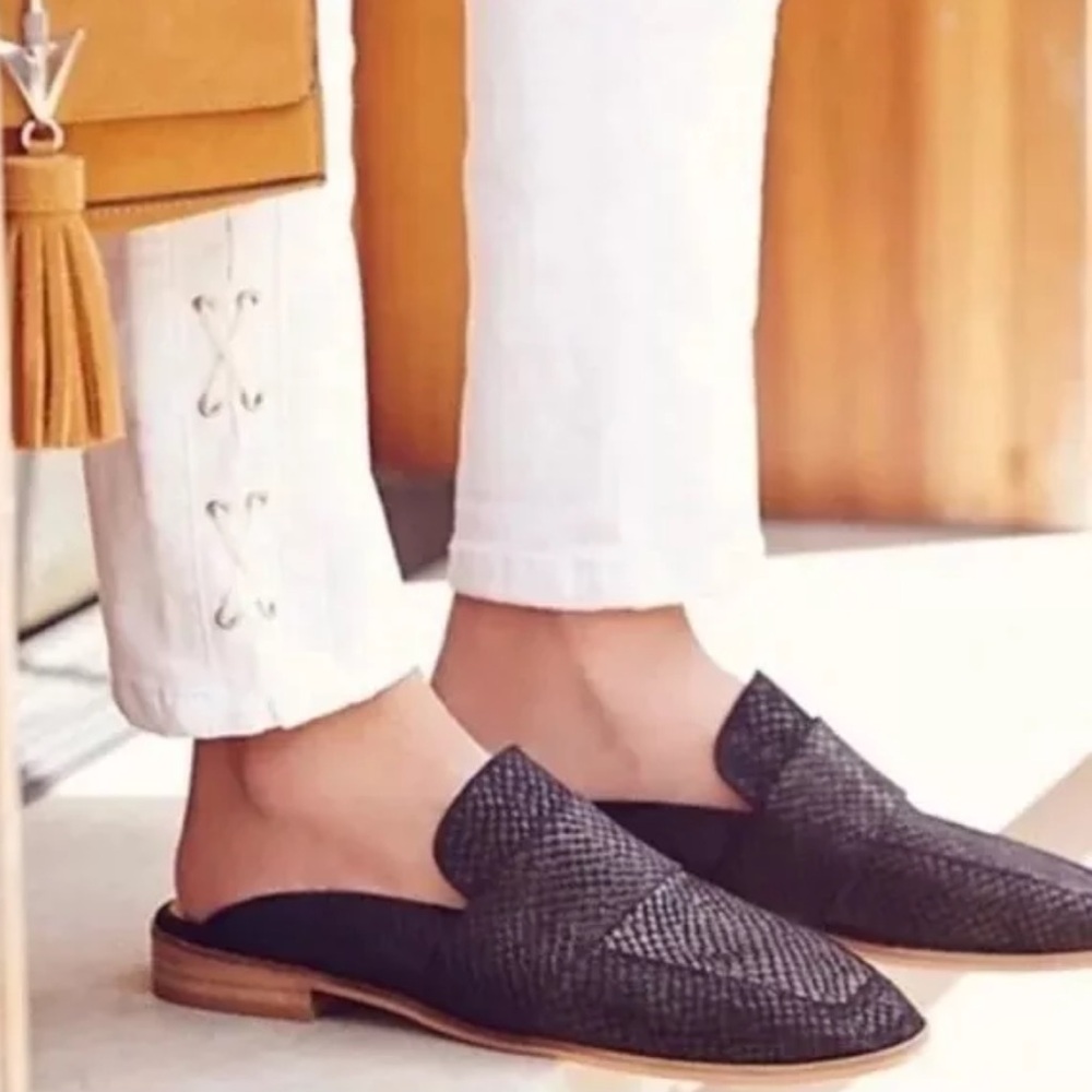 Free People At Ease Loafer Black Slip On Mules Sz 40 - Picture 10 of 10